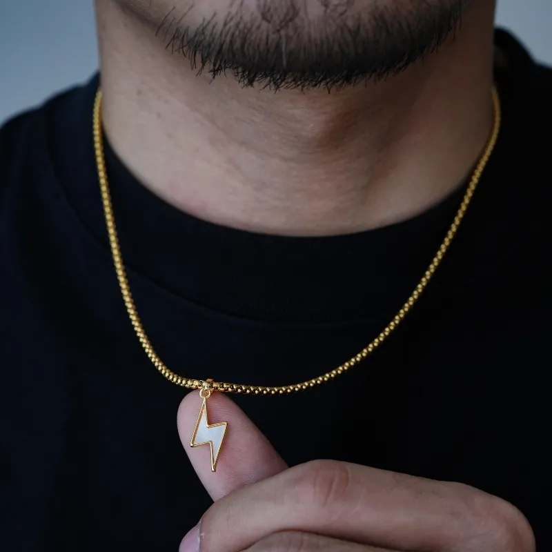 PUENTE Titanium Steel Necklaces Men's Gold-2