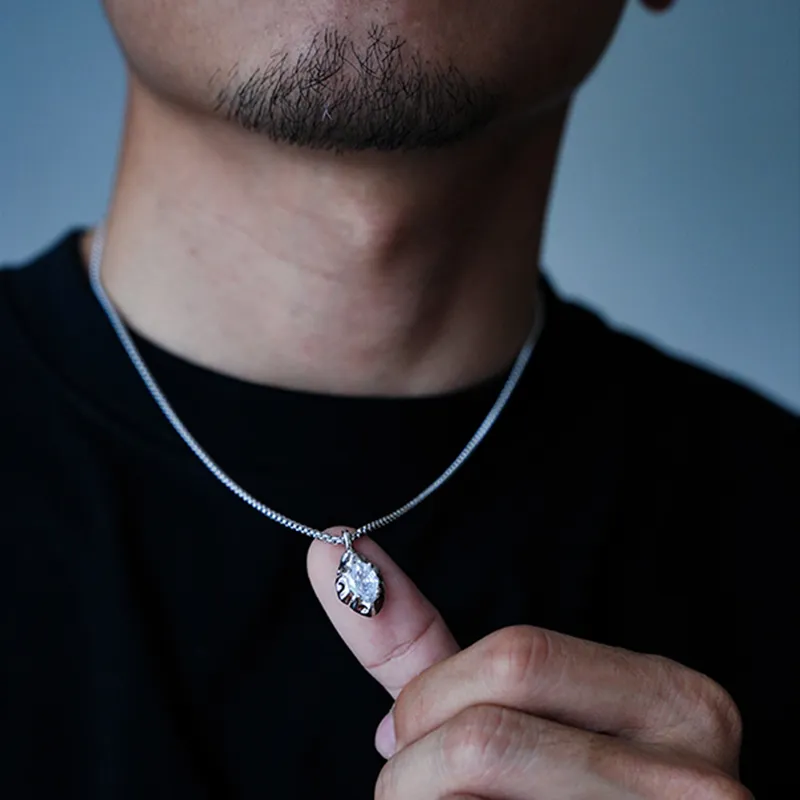 PUENTE Titanium Steel Collarbone Chain Men's-1
