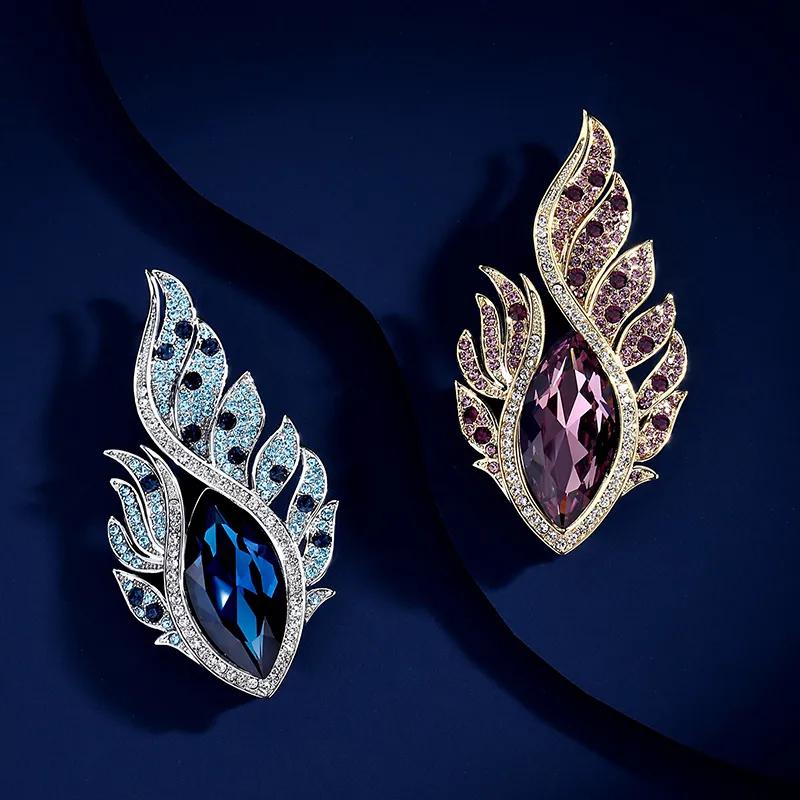 PUENTE Austrian Crystal Brooches Women's-6