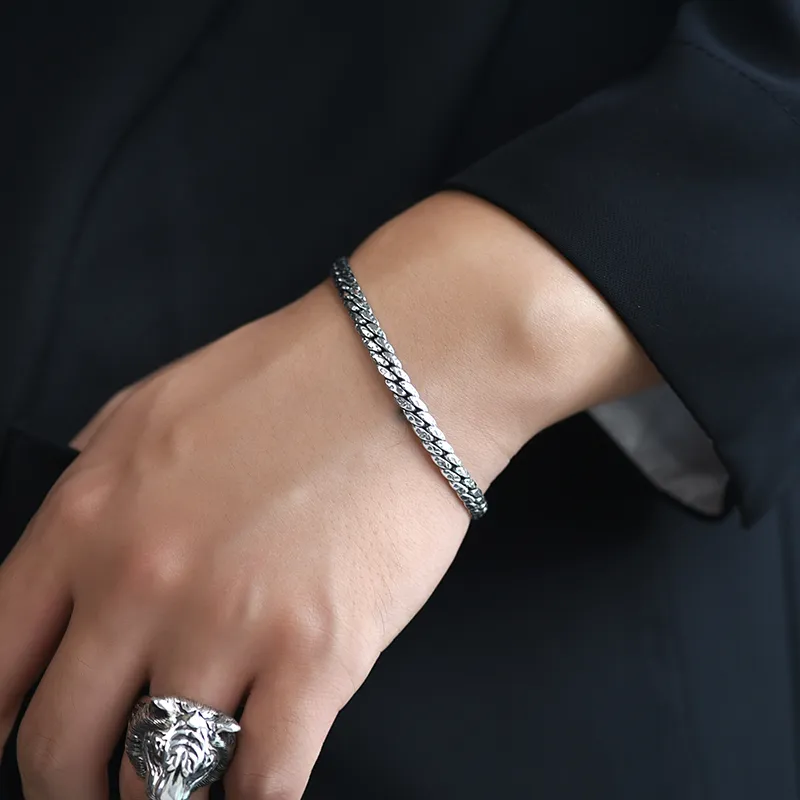 PUENTE S925 Silver Bracelets Men's-1