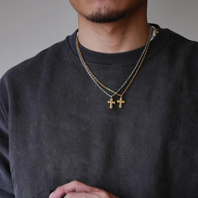 PUENTE Titanium Steel Collarbone Chain Men's-4