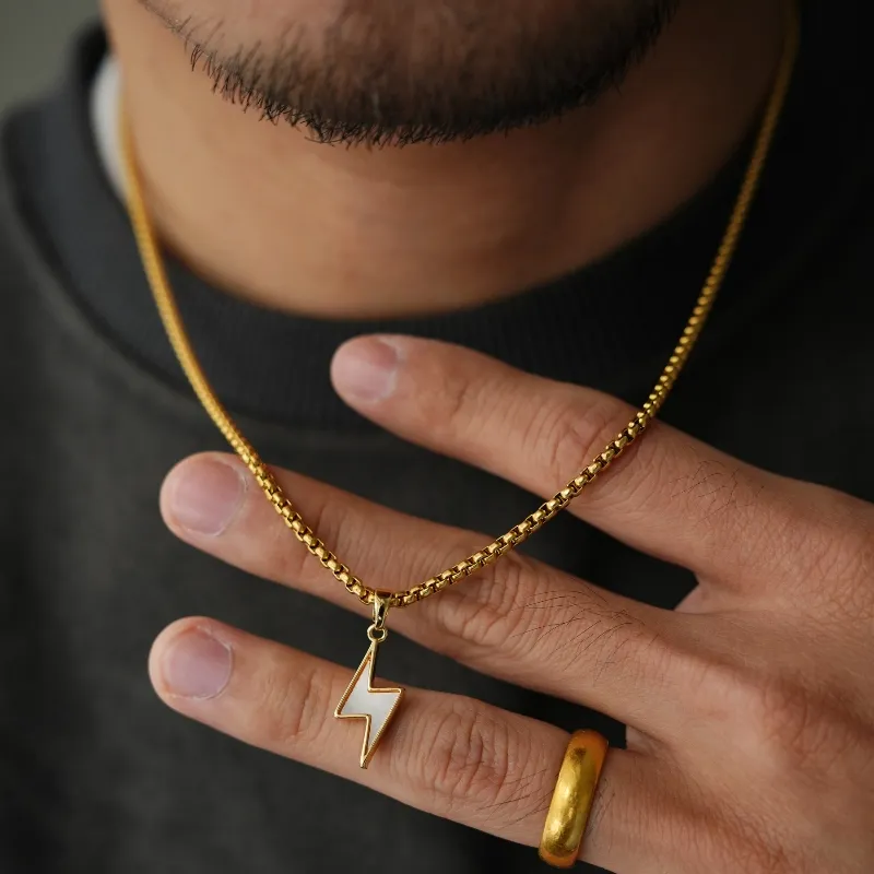 PUENTE Titanium Steel Necklaces Men's Gold-1