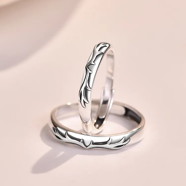 PUENTE 999 Fine Silver Couple Rings Unisex-4