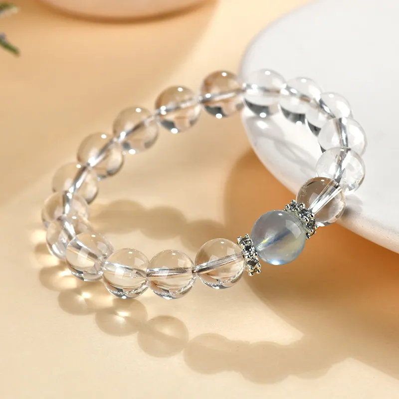 PUENTE White Crystal Bracelets Women's-4