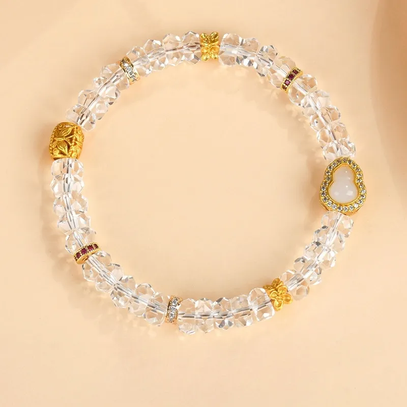 PUENTE Cut White Crystal Bracelets Women's-4