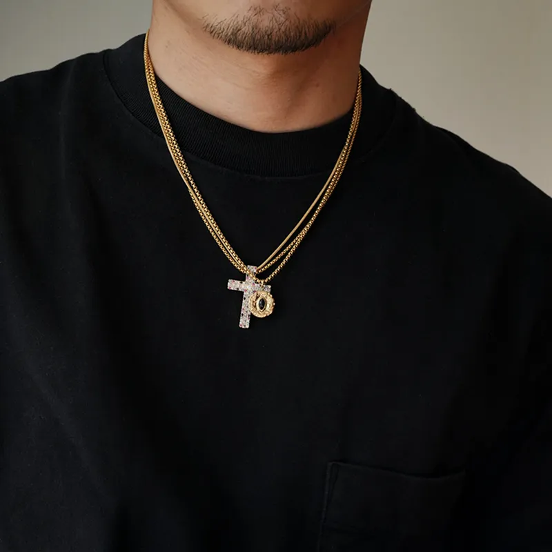 PUENTE Titanium Steel Collarbone Chain Men's-3