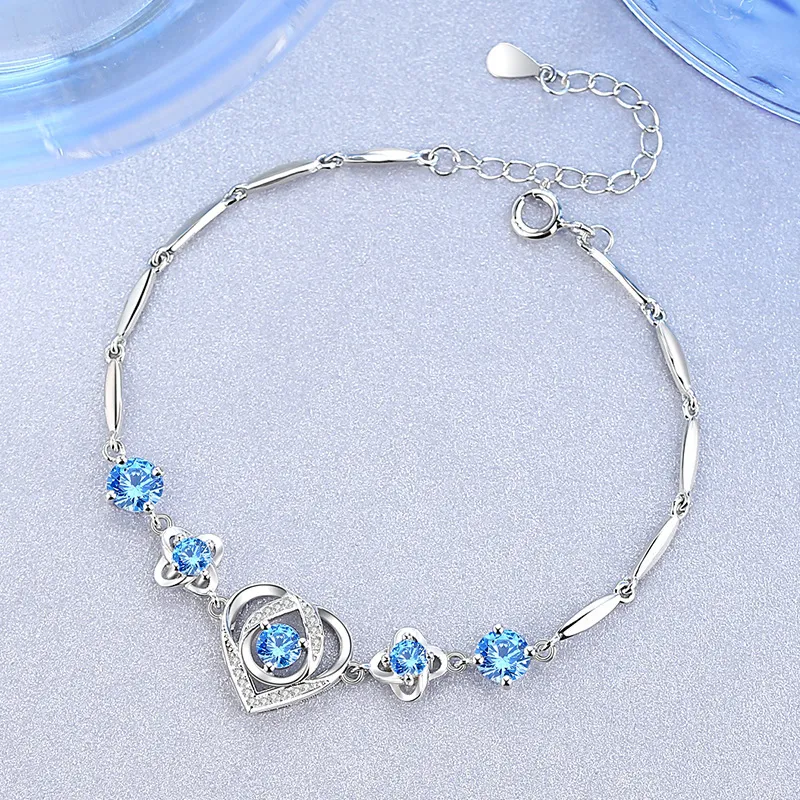 PUENTE S925 Silver With Zircon Bracelets Women's-2