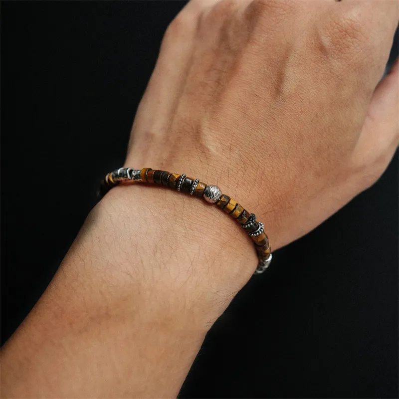 PUENTE Tiger's Eye Stone Bracelets Men's-3