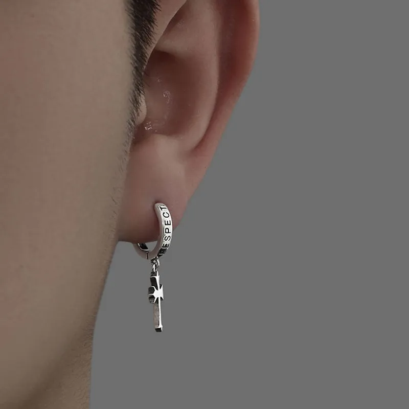PUENTE 925 Sterling Silver Earrings Men's-1
