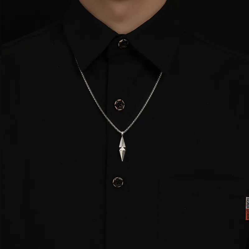 PUENTE 925 Sterling Silver Six Pointed Star Necklace Men's-1