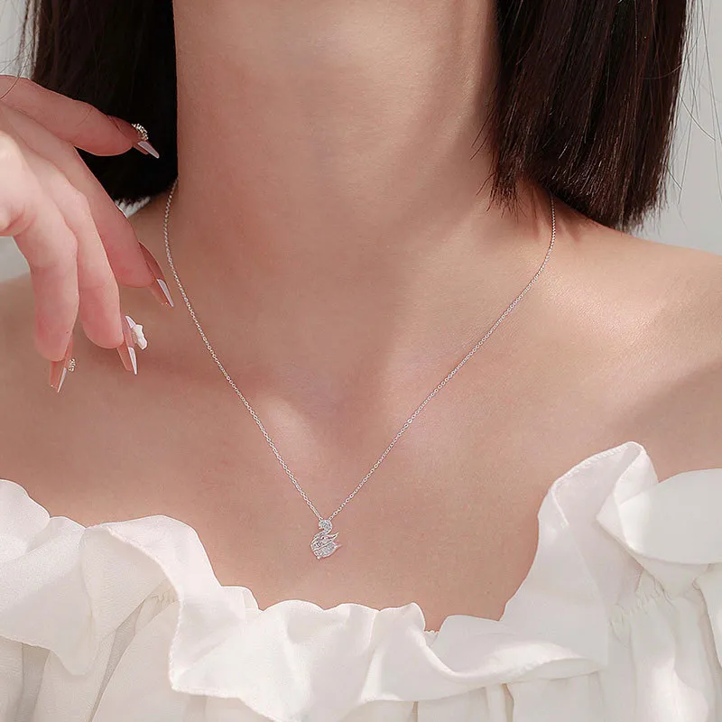PUENTE 999 Fine Silver Collarbone Chain Women's-1
