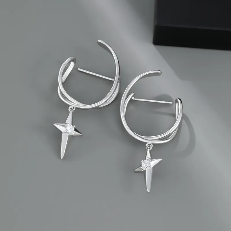 PUENTE 925 Sterling Silver Earrings Men's-3