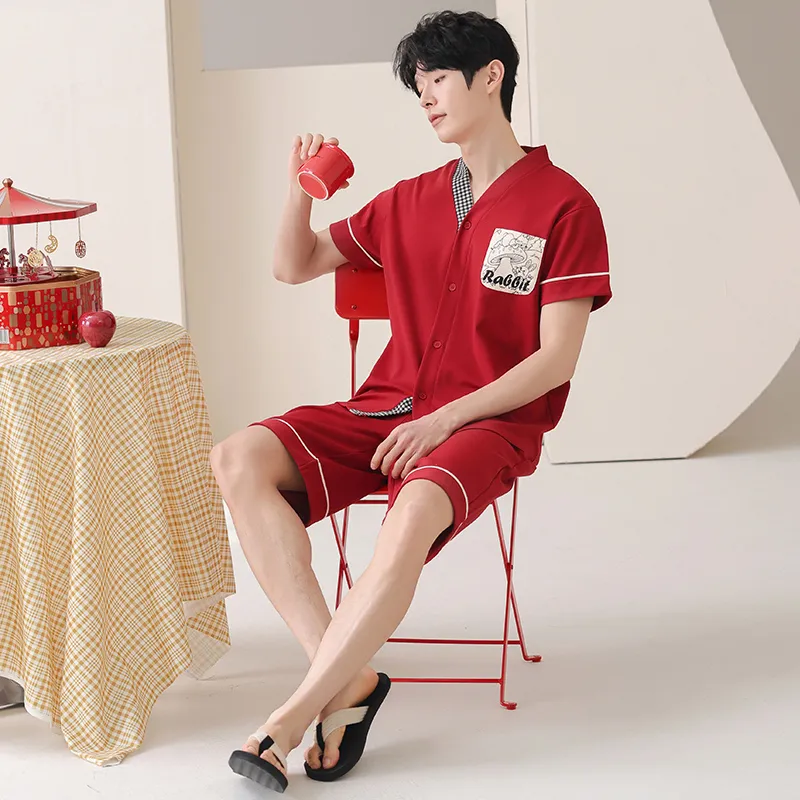 ROUKEER Men Pajama Sets-4