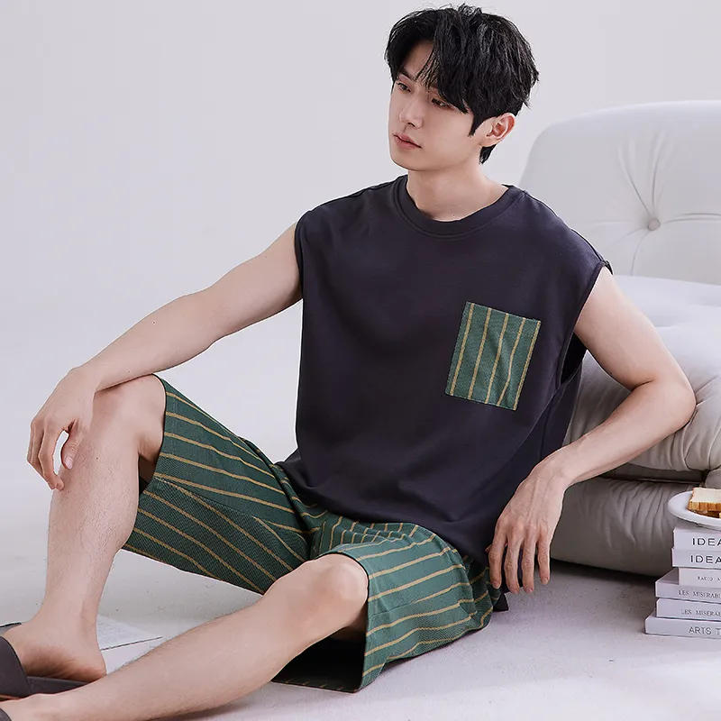 ROUKEER Men Pajama Sets-18