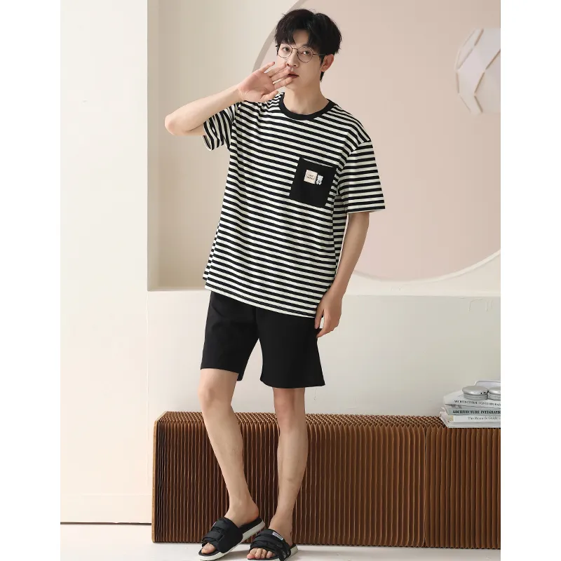 ROUKEER Men Pajama Sets-12