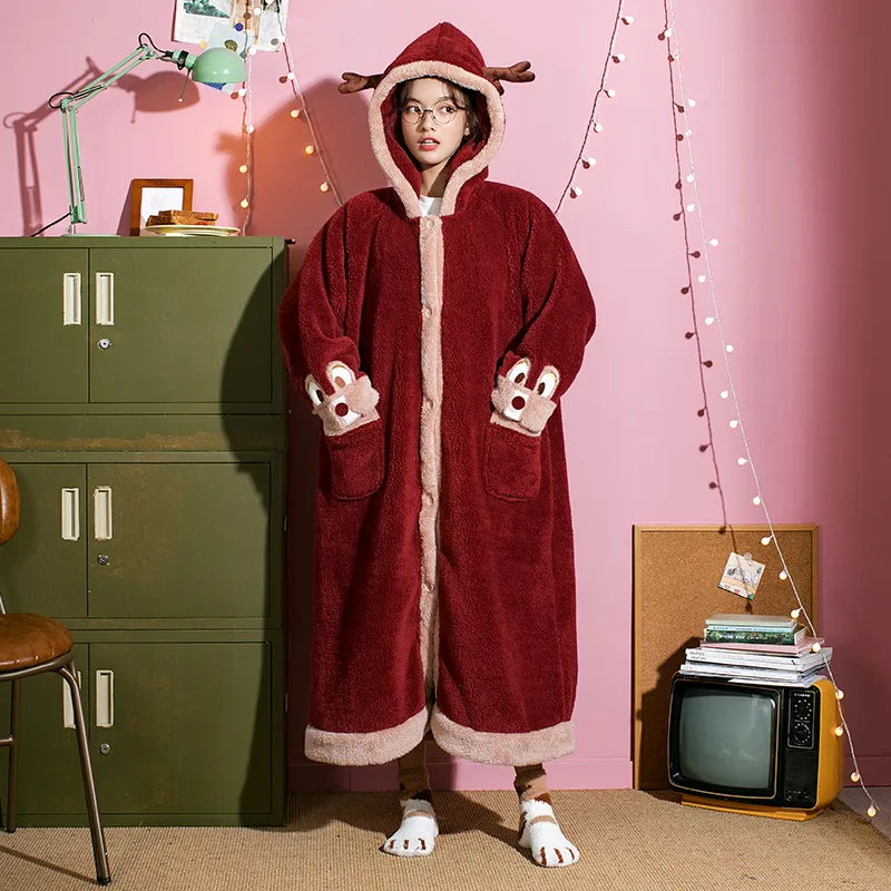 ROUKEER Unisex Bath Robes-3