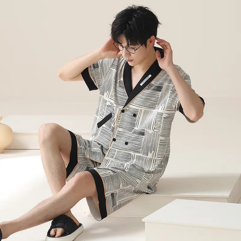 ROUKEER Men Pajama Sets-2