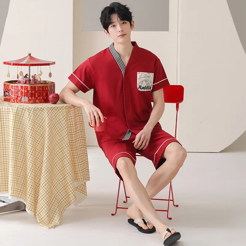 ROUKEER Men Pajama Sets-3