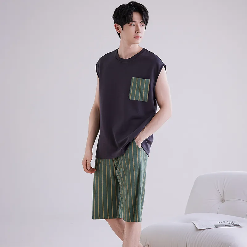 ROUKEER Men Pajama Sets-19