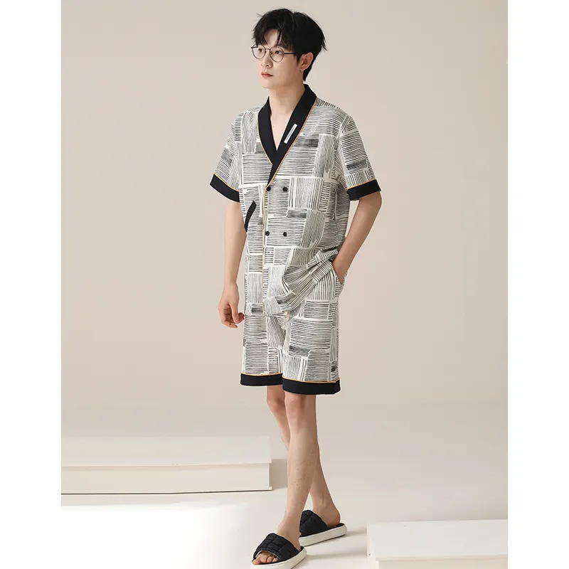 ROUKEER Men Pajama Sets-3