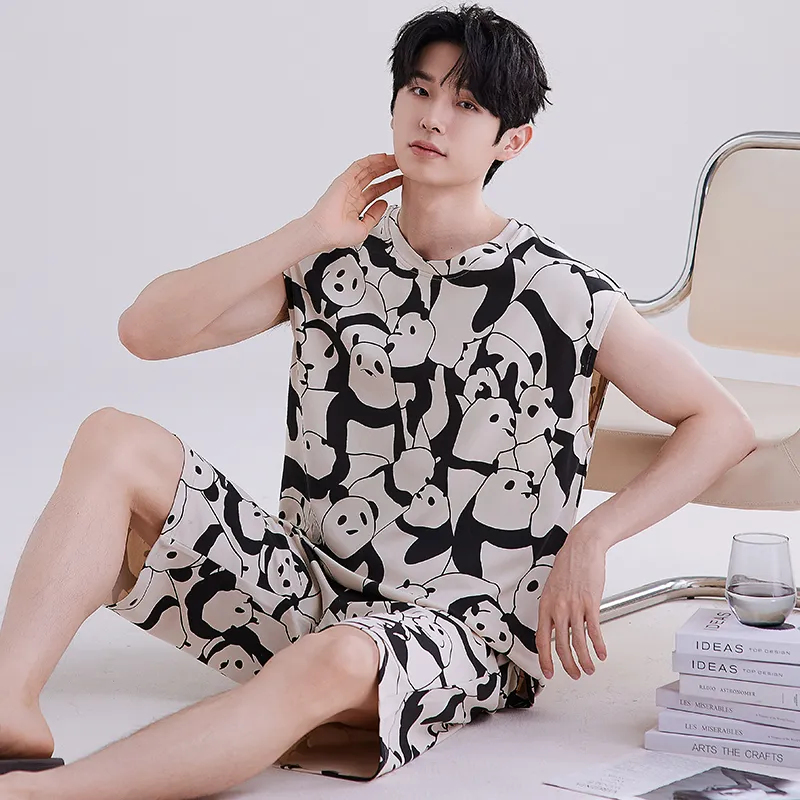 ROUKEER Men Pajama Sets-32