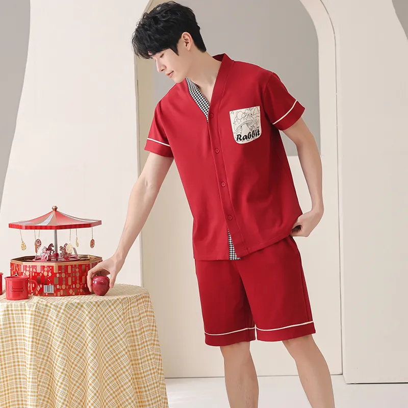 ROUKEER Men Pajama Sets-6