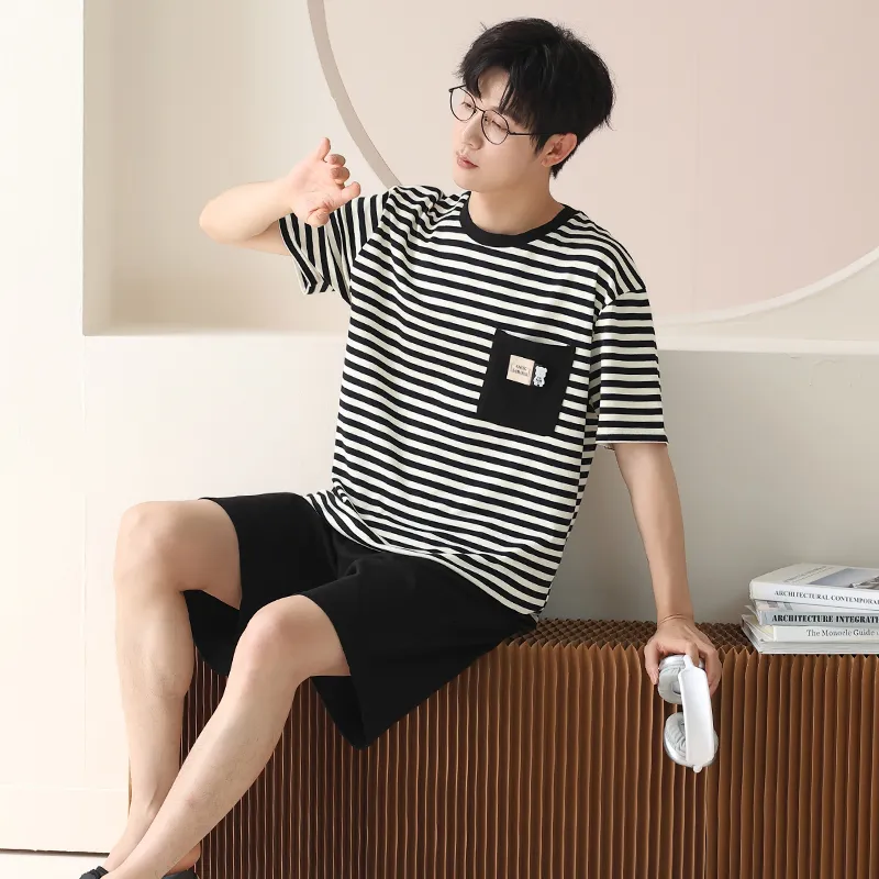 ROUKEER Men Pajama Sets-8