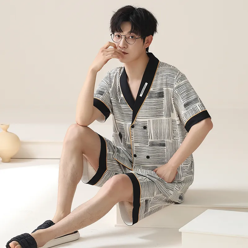 ROUKEER Men Pajama Sets-1