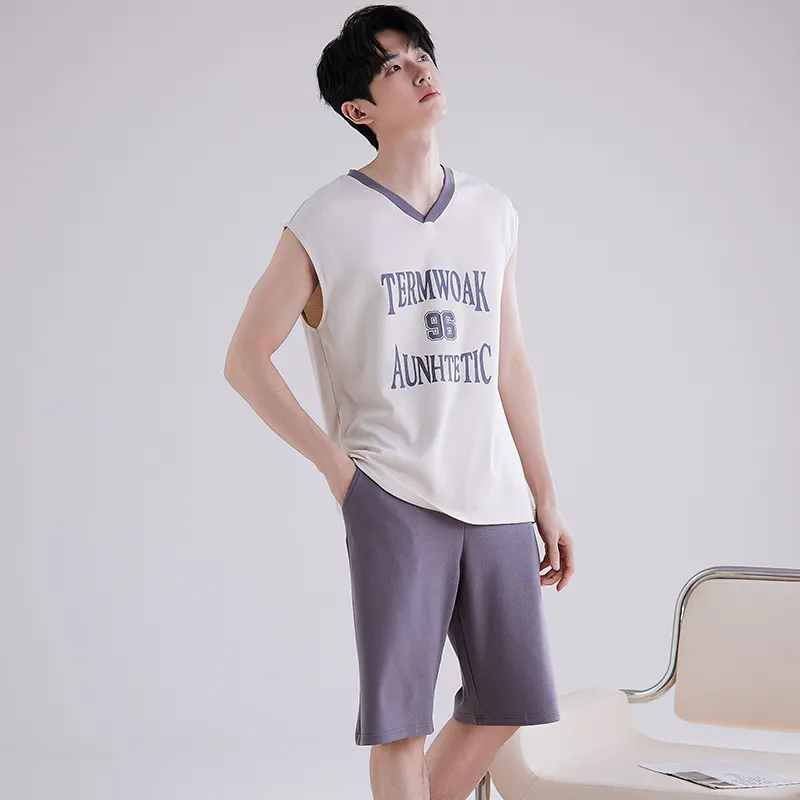 ROUKEER Men Pajama Sets-5