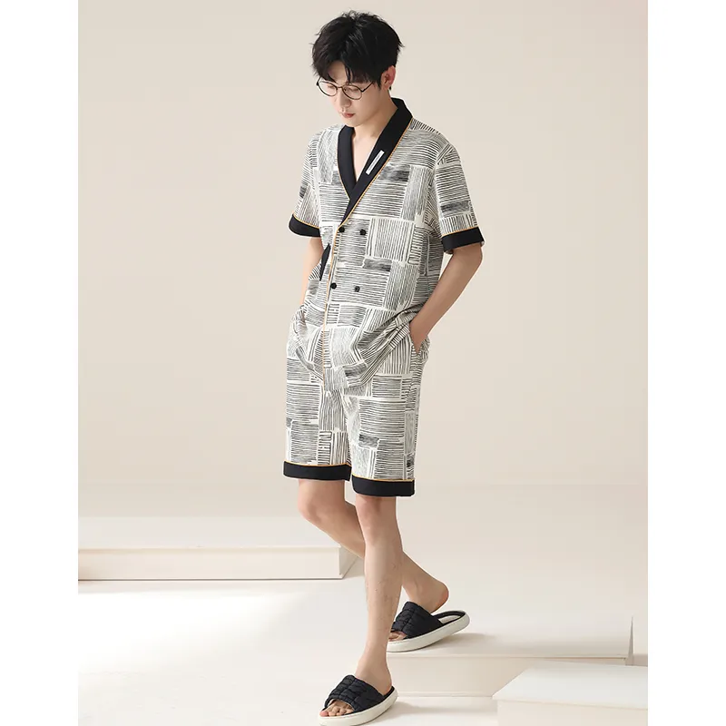 ROUKEER Men Pajama Sets-6