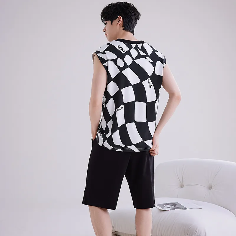 ROUKEER Men Pajama Sets-48