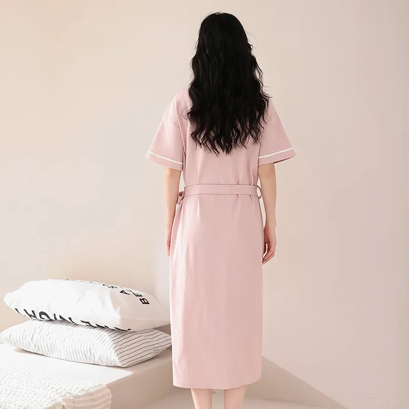 ROUKEER Bath Robes Women's Pink-1
