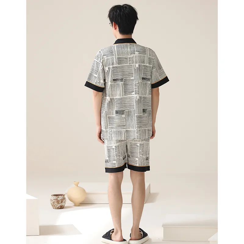 ROUKEER Men Pajama Sets-5