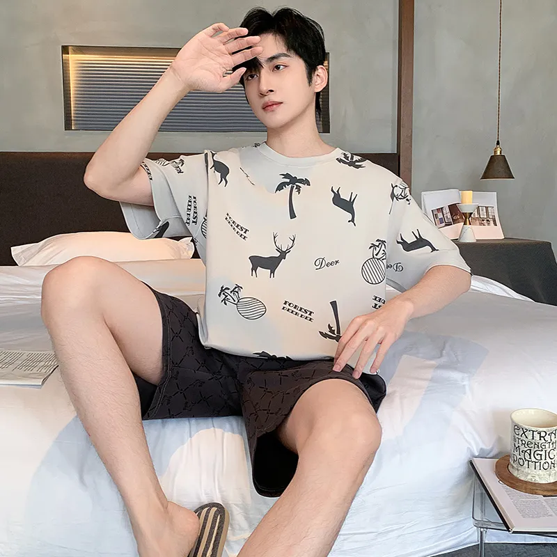 ROUKEER Men Pajama Sets-16