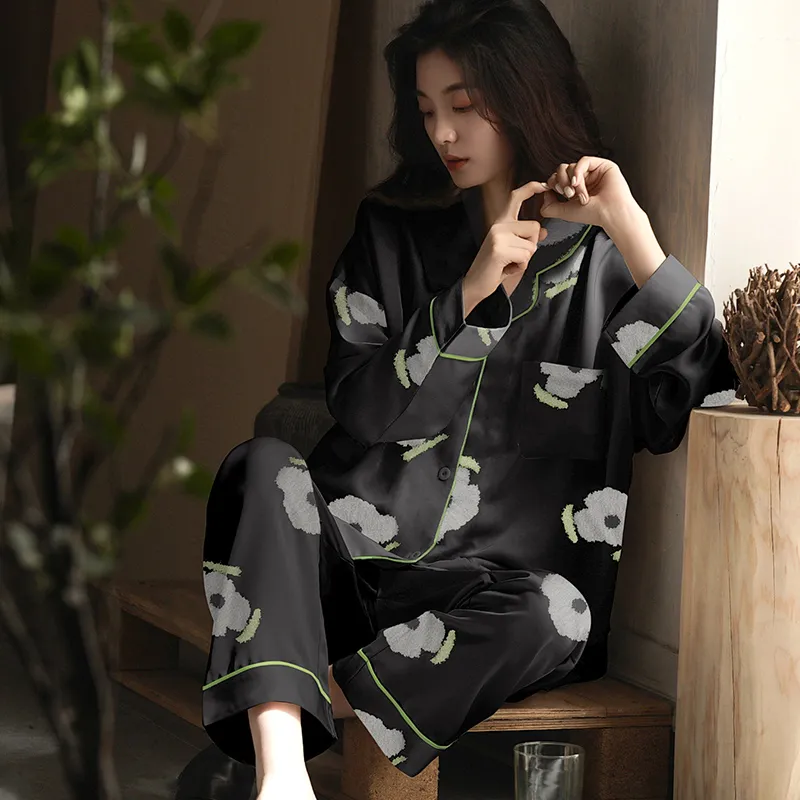 ROUKEER Pajama Set Women's Dark Gray-1
