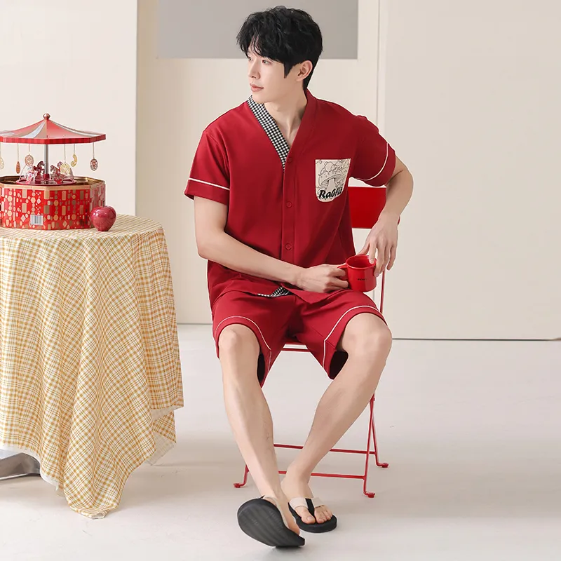 ROUKEER Men Pajama Sets-1