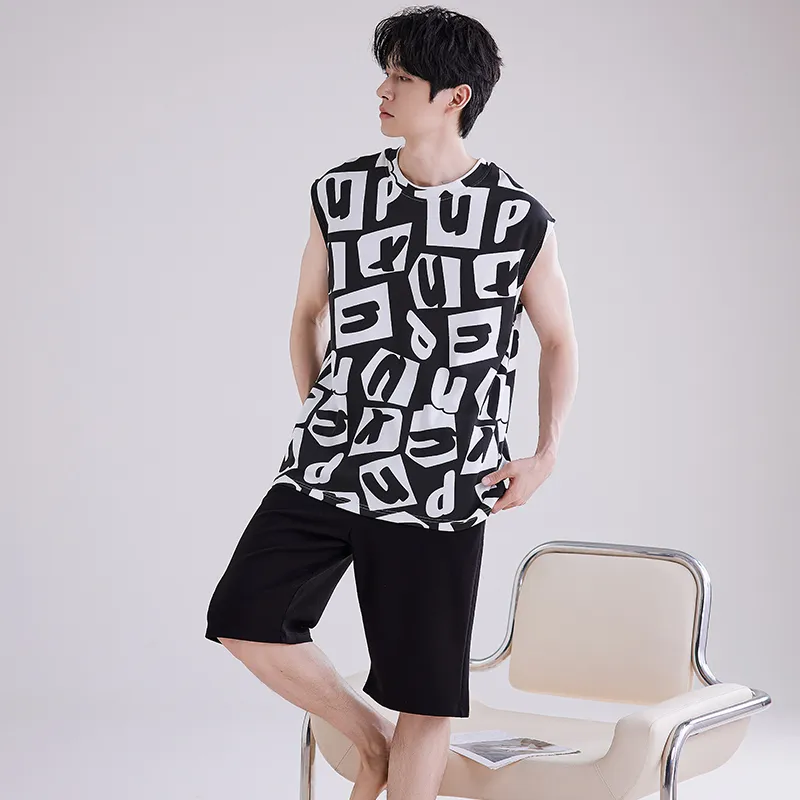 ROUKEER Men Pajama Sets-40