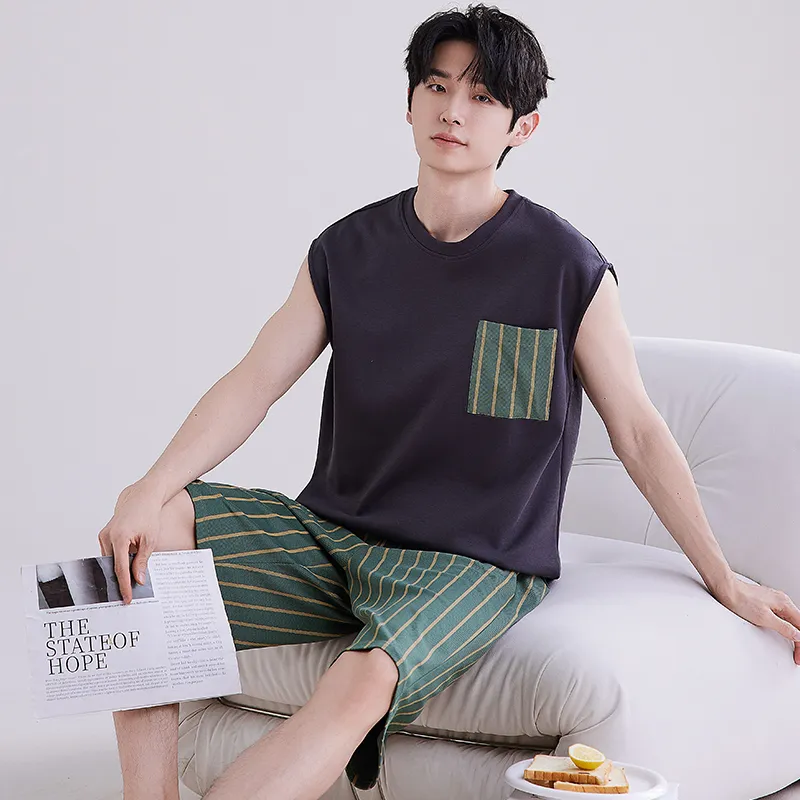 ROUKEER Men Pajama Sets-15