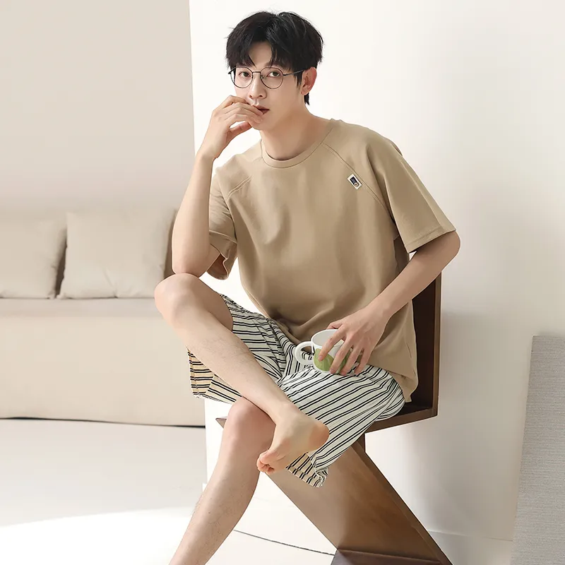 ROUKEER Men Pajama Sets-17