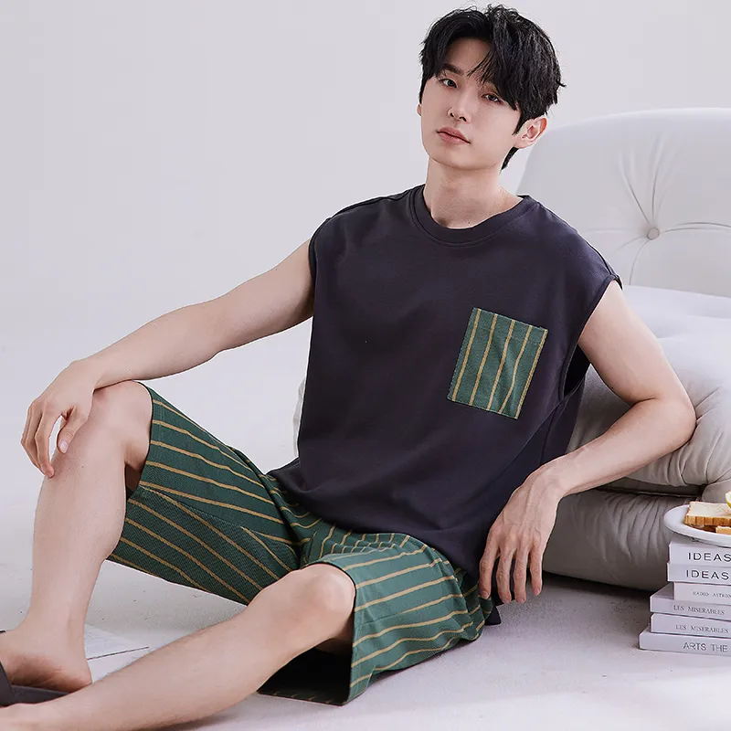 ROUKEER Men Pajama Sets-16