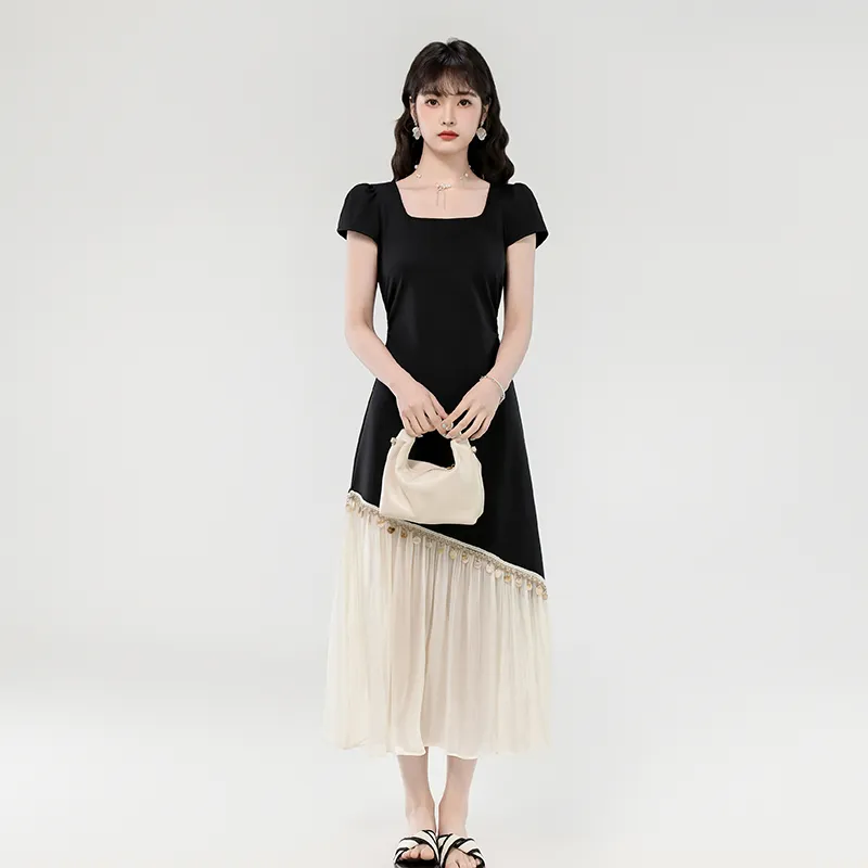 Mm Short Sleeved Dresses Women's Black-2