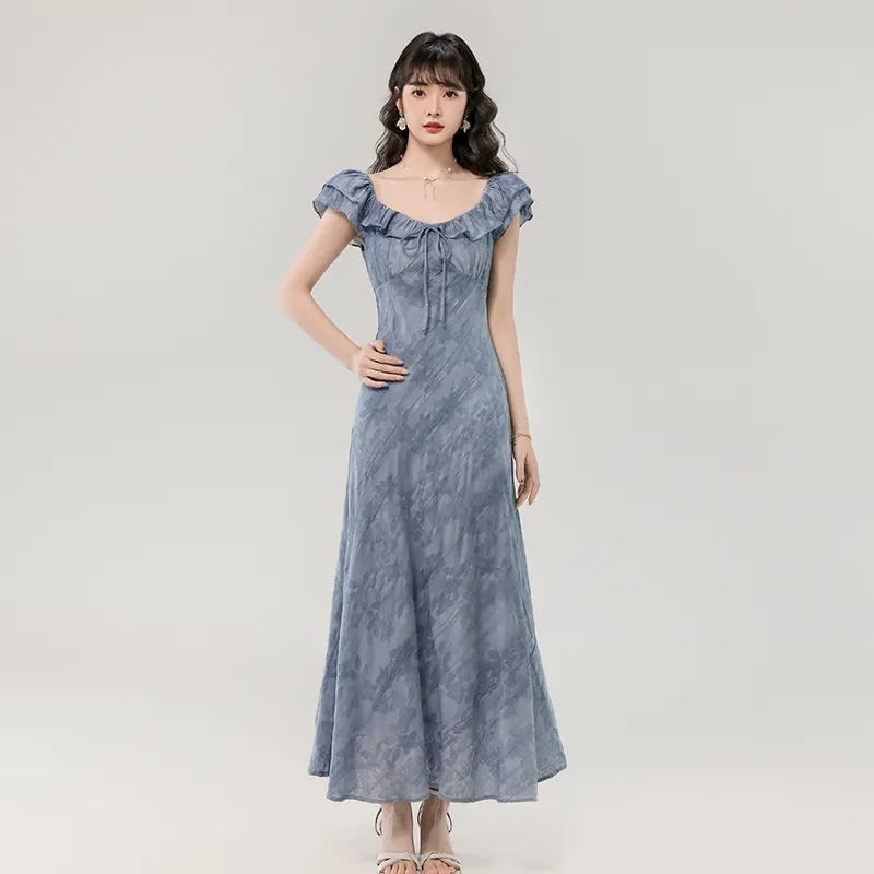 Mm Short Sleeved Dresses Women's Light Blue-3