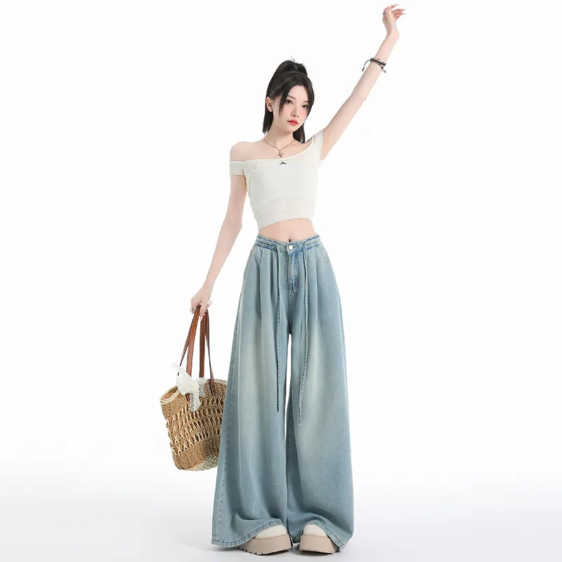 Mm Casual Pants Women's Nostalgic Blue-3