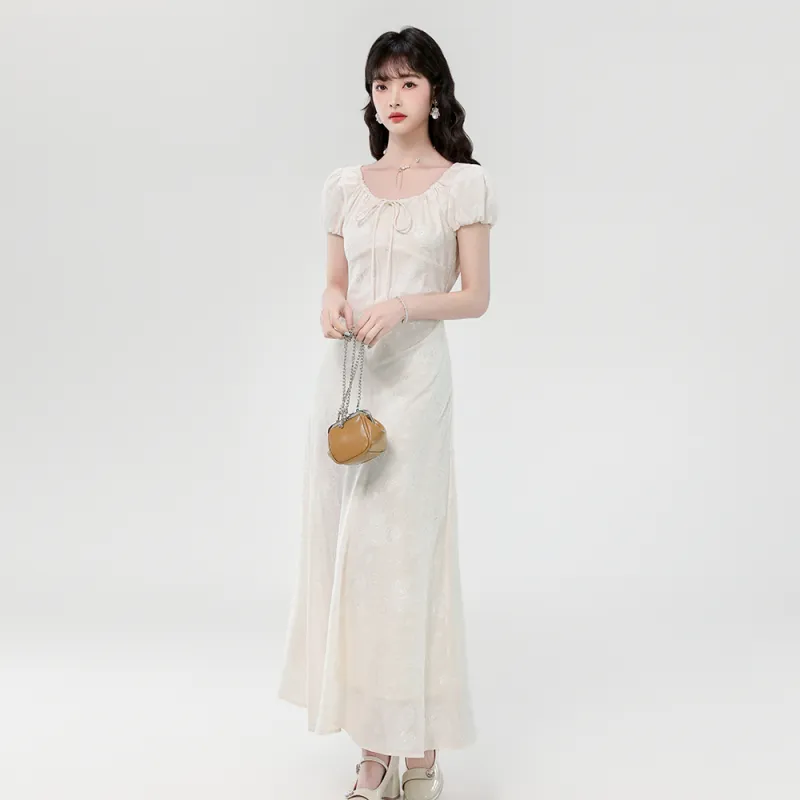 Mm Short Sleeved Dresses Women's Apricot-2