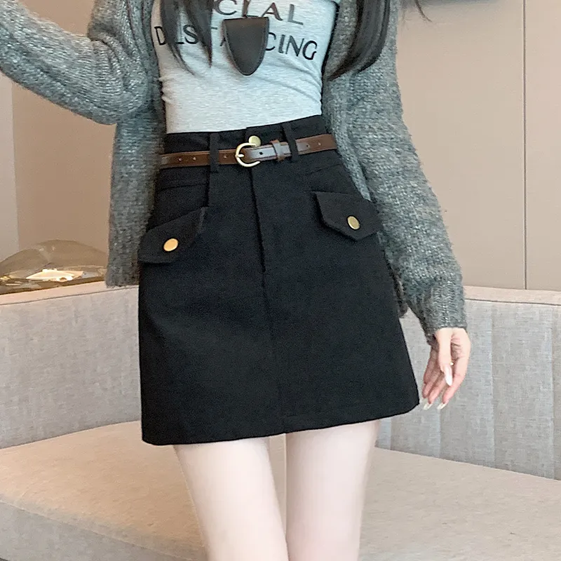 MM Casual Short Skirts For Fall And Winter Women's-3
