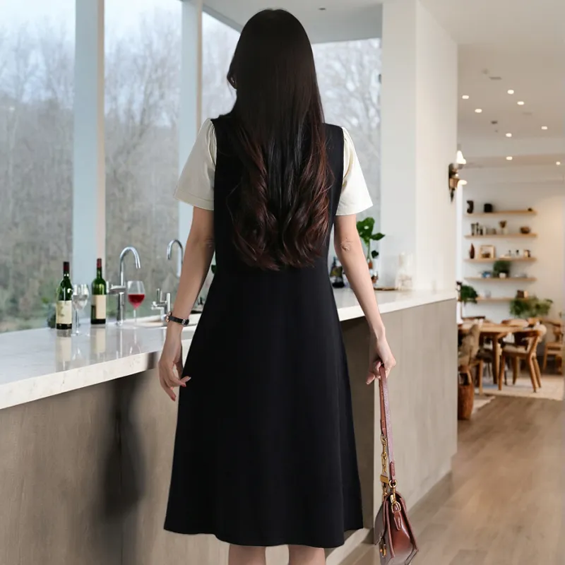Mm Short Sleeved Dresses Women's Black-1