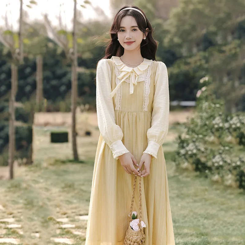 MM Long Sleeved Dresses Women's-2