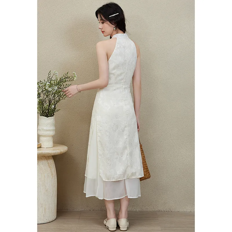 Mm Sleeveless Dresses Women's White-1