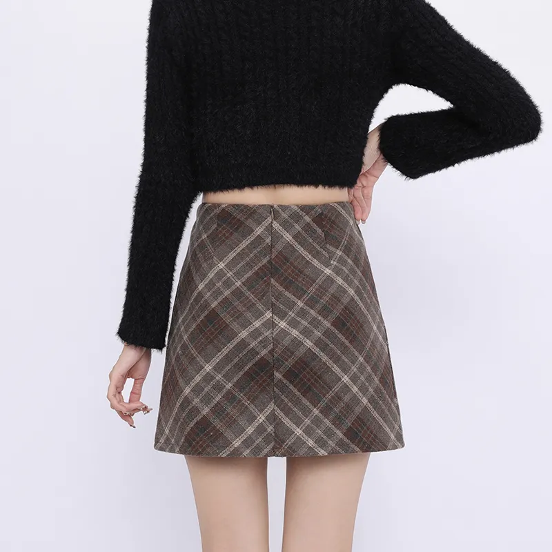 MM Spring Fall Winter Casual Short Skirts Women's-4