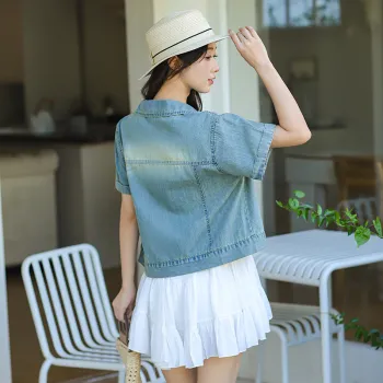 Mm Denim Jackets Women's Blue
